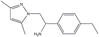 2-(3,5-dimethyl-1H-pyrazol-1-yl)-1-(4-ethylphenyl)ethan-1-amine 化学構造式