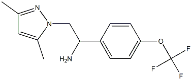 2-(3,5-dimethyl-1H-pyrazol-1-yl)-1-[4-(trifluoromethoxy)phenyl]ethan-1-amine Struktur