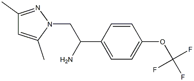 2-(3,5-dimethyl-1H-pyrazol-1-yl)-1-[4-(trifluoromethoxy)phenyl]ethan-1-amine 结构式