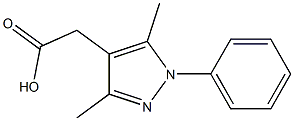 2-(3,5-dimethyl-1-phenyl-1H-pyrazol-4-yl)acetic acid 化学構造式