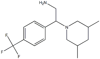 2-(3,5-dimethylpiperidin-1-yl)-2-[4-(trifluoromethyl)phenyl]ethan-1-amine,,结构式