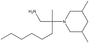 2-(3,5-dimethylpiperidin-1-yl)-2-methyloctan-1-amine,,结构式