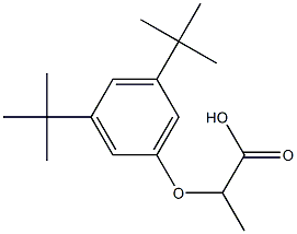 2-(3,5-di-tert-butylphenoxy)propanoic acid 结构式