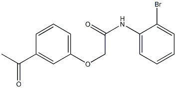 2-(3-acetylphenoxy)-N-(2-bromophenyl)acetamide 结构式