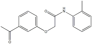 2-(3-acetylphenoxy)-N-(2-methylphenyl)acetamide 结构式