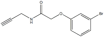 2-(3-bromophenoxy)-N-prop-2-ynylacetamide Struktur