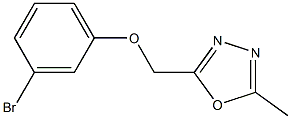 2-(3-bromophenoxymethyl)-5-methyl-1,3,4-oxadiazole 结构式