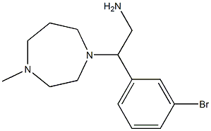 2-(3-bromophenyl)-2-(4-methyl-1,4-diazepan-1-yl)ethan-1-amine 化学構造式