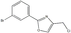 2-(3-bromophenyl)-4-(chloromethyl)-1,3-oxazole 化学構造式