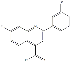 2-(3-bromophenyl)-7-fluoroquinoline-4-carboxylic acid Struktur