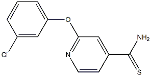 2-(3-chlorophenoxy)pyridine-4-carbothioamide Structure