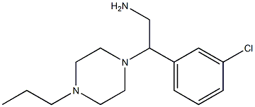 2-(3-chlorophenyl)-2-(4-propylpiperazin-1-yl)ethanamine Struktur