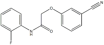 2-(3-cyanophenoxy)-N-(2-fluorophenyl)acetamide,,结构式