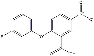 2-(3-fluorophenoxy)-5-nitrobenzoic acid 结构式