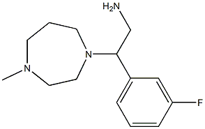 2-(3-fluorophenyl)-2-(4-methyl-1,4-diazepan-1-yl)ethan-1-amine 化学構造式