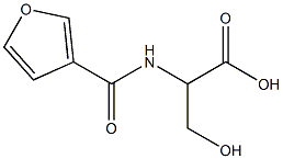 2-(3-furoylamino)-3-hydroxypropanoic acid 化学構造式