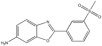 2-(3-methanesulfonylphenyl)-1,3-benzoxazol-6-amine,,结构式