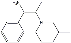2-(3-methylpiperidin-1-yl)-1-phenylpropan-1-amine,,结构式