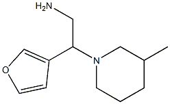 2-(3-methylpiperidin-1-yl)-2-tetrahydrofuran-3-ylethanamine 化学構造式