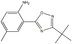 2-(3-tert-butyl-1,2,4-oxadiazol-5-yl)-4-methylaniline 化学構造式