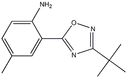 2-(3-tert-butyl-1,2,4-oxadiazol-5-yl)-4-methylaniline Struktur