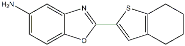 2-(4,5,6,7-tetrahydro-1-benzothiophen-2-yl)-1,3-benzoxazol-5-amine 化学構造式