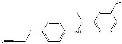 2-(4-{[1-(3-hydroxyphenyl)ethyl]amino}phenoxy)acetonitrile,,结构式