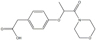 2-(4-{[1-(morpholin-4-yl)-1-oxopropan-2-yl]oxy}phenyl)acetic acid Structure