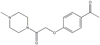 2-(4-acetylphenoxy)-1-(4-methylpiperazin-1-yl)ethan-1-one,,结构式