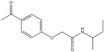 2-(4-acetylphenoxy)-N-(sec-butyl)acetamide,,结构式