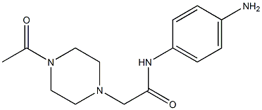 2-(4-acetylpiperazin-1-yl)-N-(4-aminophenyl)acetamide 结构式