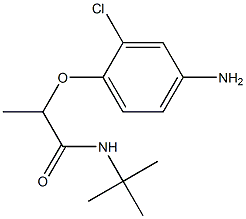 2-(4-amino-2-chlorophenoxy)-N-tert-butylpropanamide 化学構造式