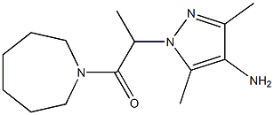 2-(4-amino-3,5-dimethyl-1H-pyrazol-1-yl)-1-(azepan-1-yl)propan-1-one Struktur