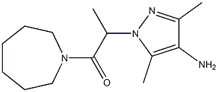 2-(4-amino-3,5-dimethyl-1H-pyrazol-1-yl)-1-(azepan-1-yl)propan-1-one Structure