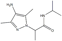 2-(4-amino-3,5-dimethyl-1H-pyrazol-1-yl)-N-(propan-2-yl)propanamide 化学構造式