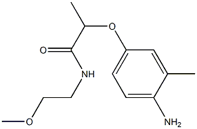 2-(4-amino-3-methylphenoxy)-N-(2-methoxyethyl)propanamide Struktur