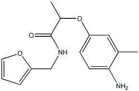 2-(4-amino-3-methylphenoxy)-N-(furan-2-ylmethyl)propanamide Struktur