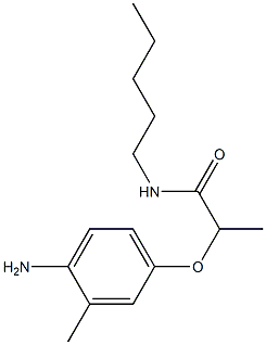 2-(4-amino-3-methylphenoxy)-N-pentylpropanamide Struktur