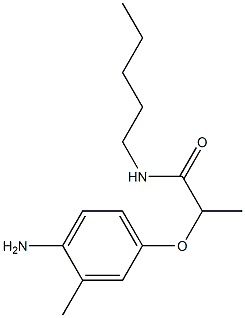 2-(4-amino-3-methylphenoxy)-N-pentylpropanamide 结构式