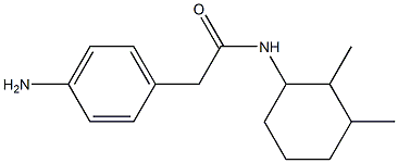 2-(4-aminophenyl)-N-(2,3-dimethylcyclohexyl)acetamide Struktur