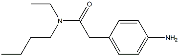 2-(4-aminophenyl)-N-butyl-N-ethylacetamide,,结构式