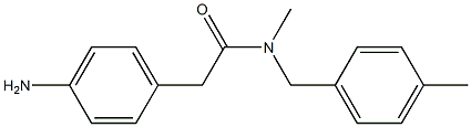 2-(4-aminophenyl)-N-methyl-N-[(4-methylphenyl)methyl]acetamide Structure