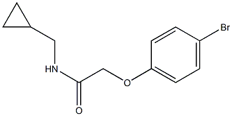 2-(4-bromophenoxy)-N-(cyclopropylmethyl)acetamide,,结构式