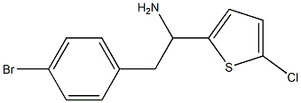 2-(4-bromophenyl)-1-(5-chlorothiophen-2-yl)ethan-1-amine 化学構造式