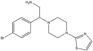 2-(4-bromophenyl)-2-[4-(1,3-thiazol-2-yl)piperazin-1-yl]ethan-1-amine Struktur