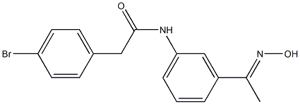2-(4-bromophenyl)-N-{3-[(1E)-N-hydroxyethanimidoyl]phenyl}acetamide,,结构式