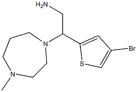 2-(4-bromothiophen-2-yl)-2-(4-methyl-1,4-diazepan-1-yl)ethan-1-amine Struktur