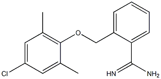 2-(4-chloro-2,6-dimethylphenoxymethyl)benzene-1-carboximidamide Struktur