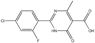 2-(4-chloro-2-fluorophenyl)-4-methyl-6-oxo-1,6-dihydropyrimidine-5-carboxylic acid Structure