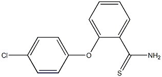 2-(4-chlorophenoxy)benzene-1-carbothioamide,,结构式